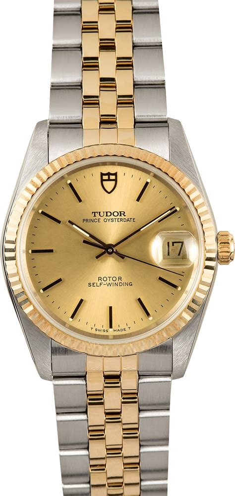 tudor prince date day two tone|Tudor Prince Date 74033 .